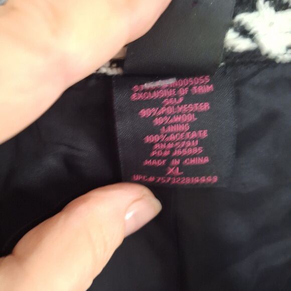 A Wrapper Women's Coat Jacket Houndstooth Trendy Fashionable Double Breasted XL - Picture 3 of 9